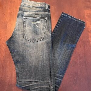 Earnest Sewn jeans sz 30 stain washed blue/light blue